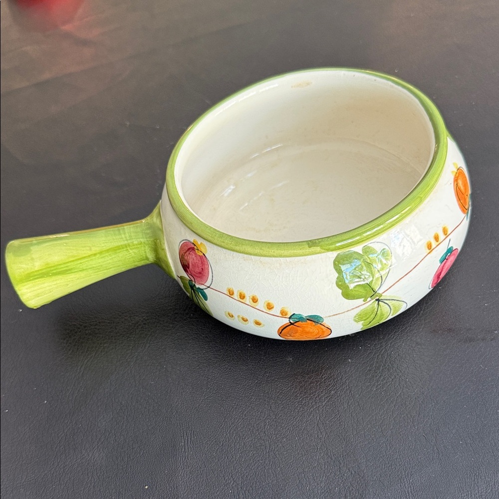 Colorful Ceramic Soup Bowl with Handle